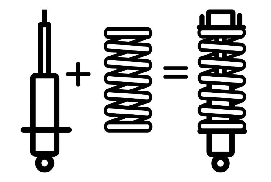 ASSEMBLE PAIR OF STRUTS W/COIL AND CAP 0.5" LIFT PRELOAD - (REQUIRES STRUT CAP PURCHASE)